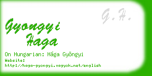 gyongyi haga business card